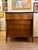 Classic Mid Century solid wood and book match veneer with 5-drawer dresser or bedroom storage detailed with classic mid...