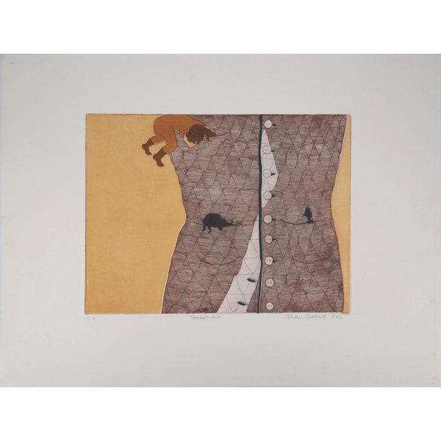 Gillian Gocking, Pocket-Fuls, 1974, Original Etching For Sale - Image 3 of 11