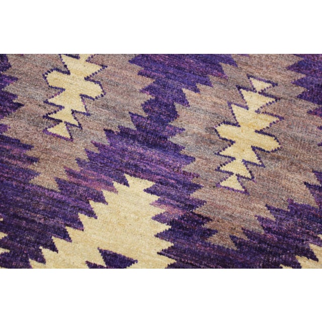 2020s Modern Purple Pattern Rug For Sale - Image 5 of 9