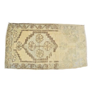 Small Khaki Faded Pale Rug For Sale
