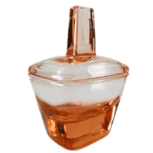 Art Deco Jewelry Box in Pink Pressed Glass from Rosaline Scailmont, 1930s For Sale - Image 4 of 6