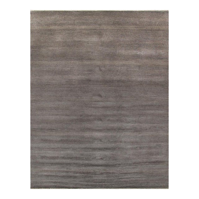 Pasargad Home Transitional Black Wool Area Rug, 9' 0'' X 11' 8'' For Sale