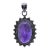 Vintage Amethyst With Sterling Silver Starburst Pendant For Sale