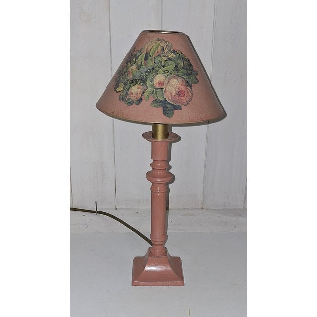 Vintage Table Lamp in Partially Painted Metal, 1990s, in Very Good conditions. Designed 1990 to 1999 European Plug (up to...