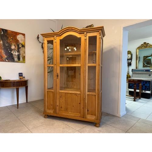 Rustic Farmhouse Display Cabinet in Softwood, 1970s For Sale - Image 8 of 15