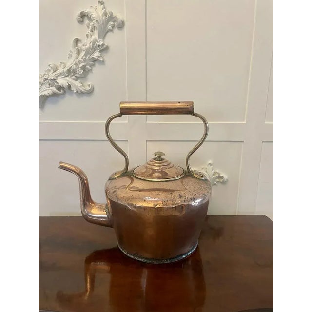 Large Antique George III Copper Kettle, 1800 For Sale - Image 4 of 11