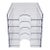 Space Age 1970s Palaset Clear Acrylic Stacking Letter Trays - Set of 5 For Sale