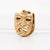 Vintage 14k Gold Comedy & Tragedy Masks Figural Charm for a Bracelet For Sale In Philadelphia - Image 6 of 14