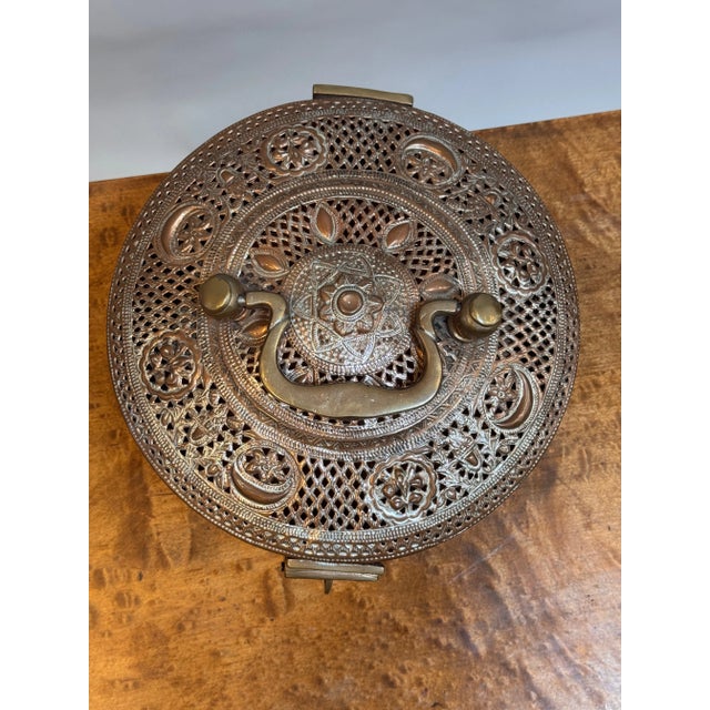 19th Century Indian "Paan Daan" Reticulated Copper Box For Sale In Washington DC - Image 6 of 10