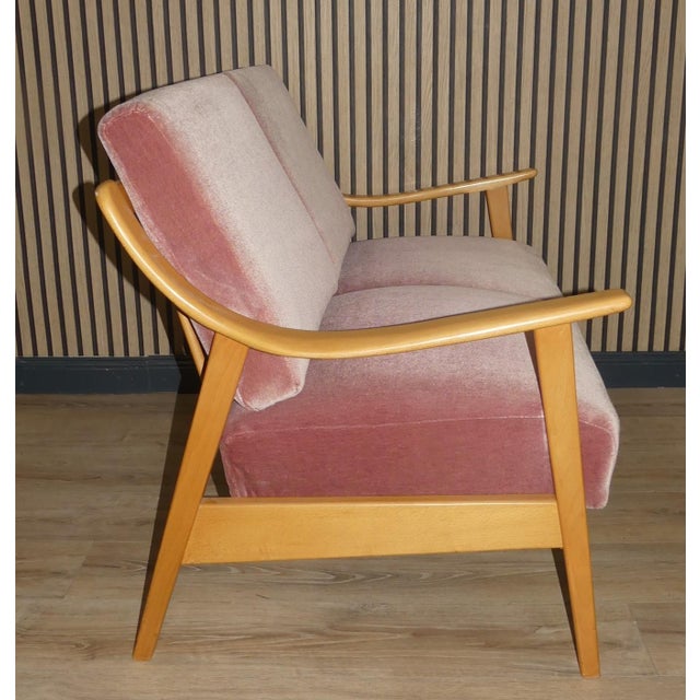 Mid-Century Modernist 2-Seater Sofa in Light Wood, 1960s For Sale - Image 6 of 11