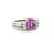 1980s Gia 2.37 Ct. Unheated Pink Sapphire and Diamond Ring, 14k White Gold, Size 6.25 For Sale - Image 4 of 10