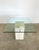 1980s 1980s Artedi Glass Brass and Travertine Side Table For Sale - Image 5 of 5