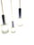Vintage Mid-Century Modern Cylindrical Glass 3 Light Cascading Pendant Chandelier Panton Style For Sale - Image 4 of 16