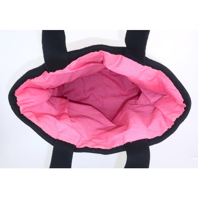 Novelty Sewing Theme Felt Tote Handbag, 1950's For Sale - Image 12 of 14