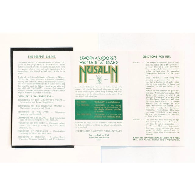 1920s British Advertising Pamphlet Nusalin: Specially for Children, Savory & Moore's Mayfair "A" Brand (Matted) For Sale - Image 4 of 9