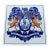 Dutch Delft Heraldic Tile in Blue and White For Sale