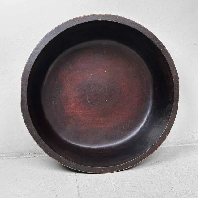 Beautiful wooden dough bowl from Japan, carved from a single piece of wood, Meiji period, Japan. This organic bowl has a...
