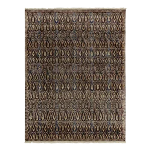 Rug & Kilim’s Classic Style Rug in Beige-Brown, Red and Blue Ikats Patterns