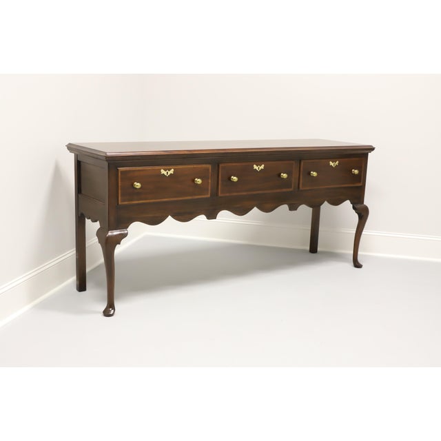 Henkel Harris Jamestown Colony Banded Mahogany Huntboard Sideboard