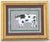 2020s Bull Cow Steer Minimalism Folk Art Original Oil Painting by Cleo Plowden - Set of 2 For Sale - Image 5 of 5