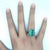 7.46 Carat Green Tourmaline Diamond Platinum Ring, Size 6.75 For Sale In Los Angeles - Image 6 of 6