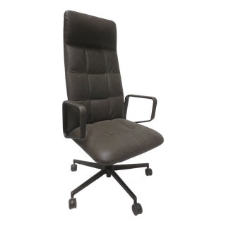 Walter Knoll Leadchair Soft Executive High Back Office Chair in Cigar (New) For Sale