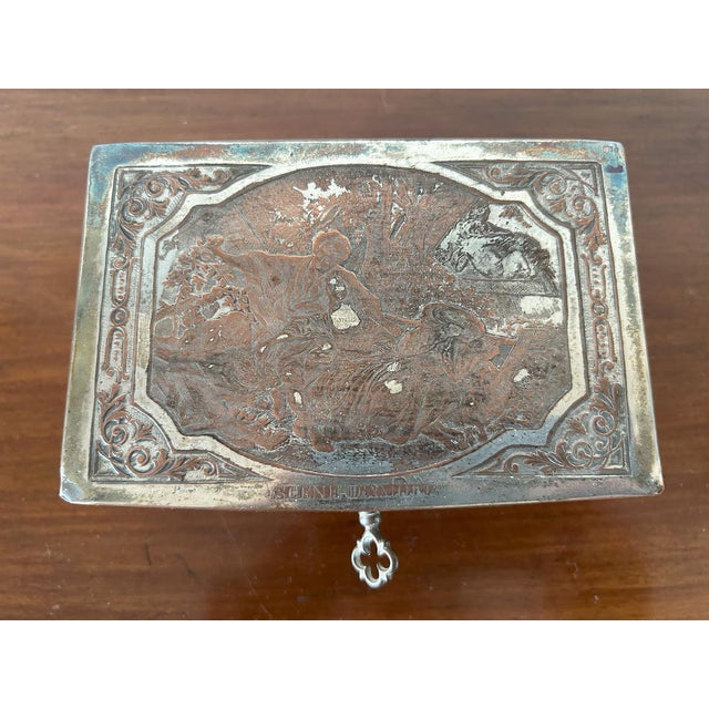 Early 20th Century Silver-Plated Metal Casket from WMF, Germany, 1890s For Sale - Image 4 of 18