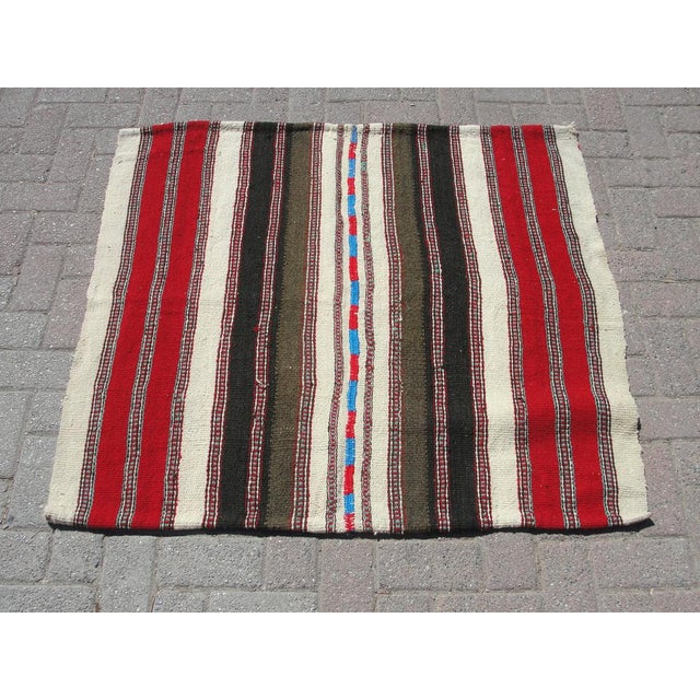 Vintage Turkish Handmade Wool Kilim Area Rug For Sale - Image 10 of 10