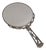 Swedish Grace Hand Mirror in Pewter with Decor, Sweden, 1937 For Sale