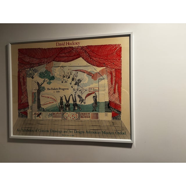 Contemporary Framed David Hockney “The Rake’s Progress” Ashmolean Museum Exhibition Poster, 1981 For Sale - Image 3 of 4