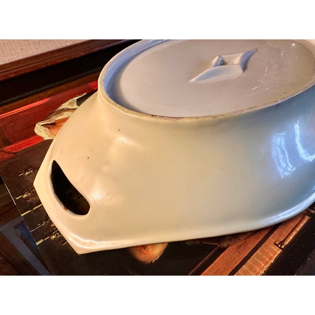 1910s Chicago Osborne Art Studio Hand-Painted Art Nouveau Poppy Porcelain Tray – Signed Osborne For Sale - Image 11 of 18