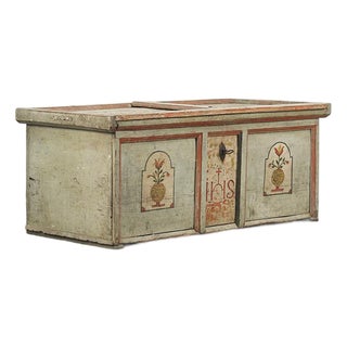Painted Folk Art Chest For Sale