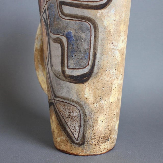 Vintage French Ceramic Pitcher with Abstract Motif by Alexandre Kostanda, 1960s For Sale - Image 10 of 18