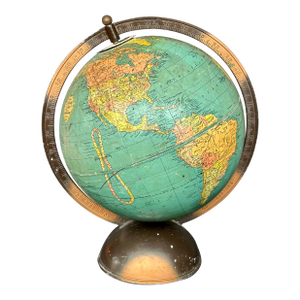 Vintage Art Deco 1930s Reploge World Globe