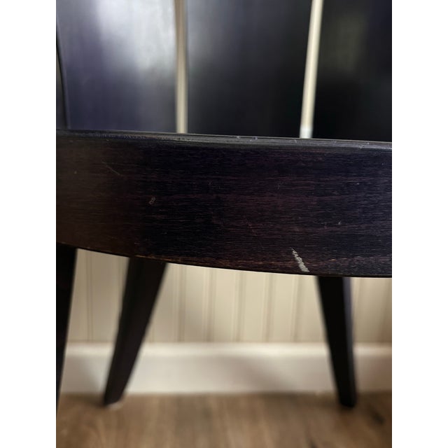 Vintage King Harold Bentwood Flower Chair Miro Harold Ebonized Ink Black 80s VTG For Sale - Image 12 of 12