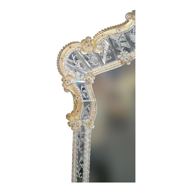 Vintage Murano Glass Mirror, 1950s For Sale - Image 3 of 10