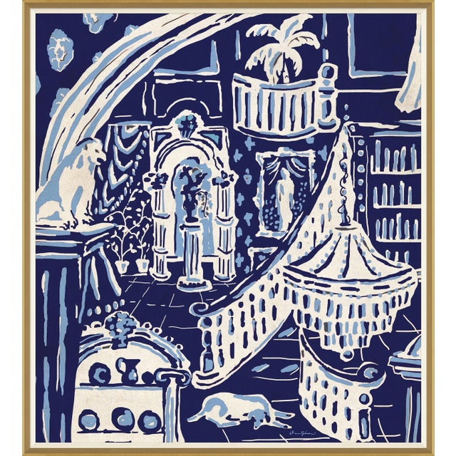 Contemporary Great Hall Framed Art Print by Dana Gibson For Sale - Image 3 of 3
