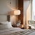 Coronado 18 Swag Lamp by NOVA Design Team - Satin Nickel Steel, Double Drum White Linen Shade, Dimmable Plug-In Modern...