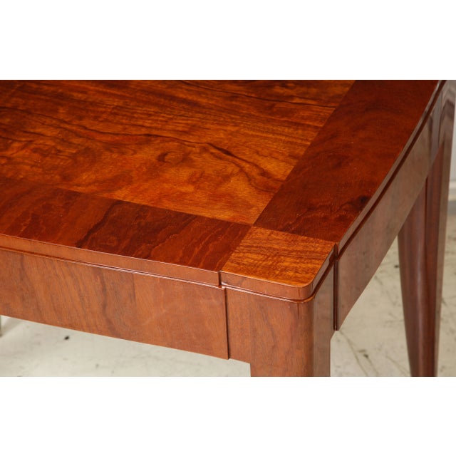 Bespoke Walnut Table in the Manner of Jules Leleu For Sale In New York - Image 6 of 9
