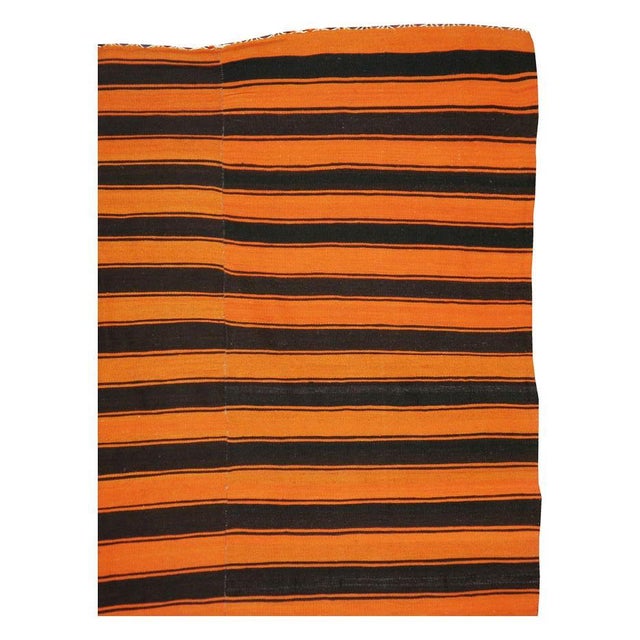 A vintage Turkish flatweave Kilim accent rug handmade during the mid-20th century. Measures: 6' 3" x 10' 8".