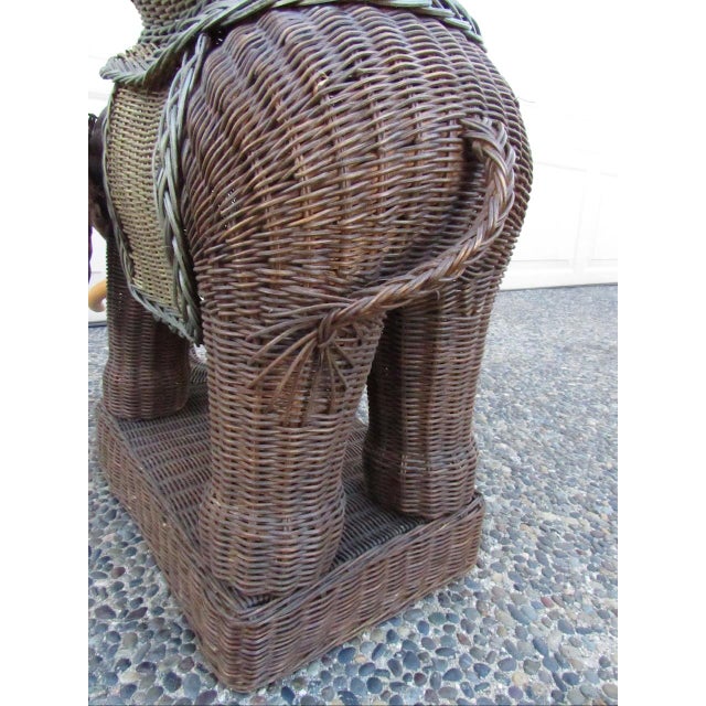 Vintage Whicker Elephant Stool For Sale - Image 15 of 17