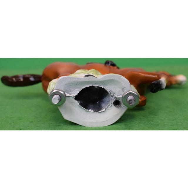 Traditional Hand Painted Jockey/ #7 Race Horse Metal Car Mascot (Nwot) For Sale - Image 3 of 4