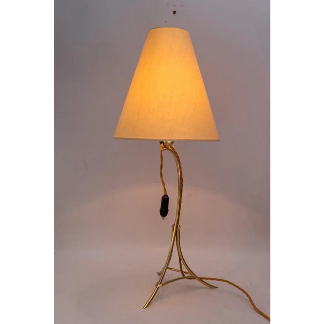 Large Table Lamp with Fabric Shade by Rupert Nikoll, Vienna, Austria, 1950s For Sale - Image 9 of 15