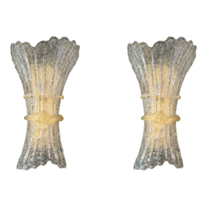 21st Century Graniglia Bow Sconces, a Pair
