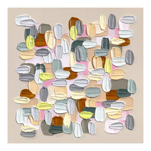 Where Edges Blur - Impasto Inspired Textural Acrylic Paint Abstract Original Artwork by Shiri Phillips For Sale