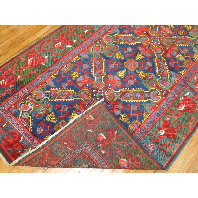 Late 19th Century 19th Century Rare Zabihi Collection Keyhole Karabagh Zeychour Caucasian Gallery Rug - 5' x 13'3" For Sale - Image 5 of 11