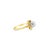 Contemporary Solitaire Pearl Ring with Rope Design 14k Yellow Gold, Size 8.5 For Sale - Image 3 of 5