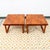 Solid teak butcher block style square end tables by Niels Bach for Randers, Denmark. Rarely seen in a matching set and in...