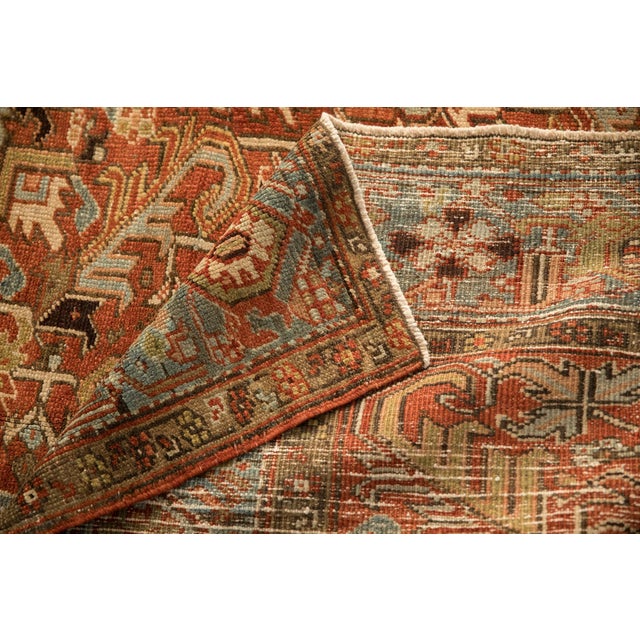 1950s Vintage Heriz Carpet - 7'10" x 11' For Sale - Image 5 of 13