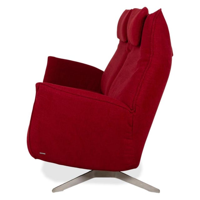Evita Fabric Two-Seater Red Sofa from Koinor For Sale - Image 12 of 13